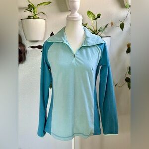 Columbia Women’s Quarter Zip Fleece Pullover Blue Size Medium